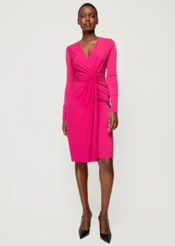 Vanilia Crepe Jurk Met Drapering<Vrouw Jurken