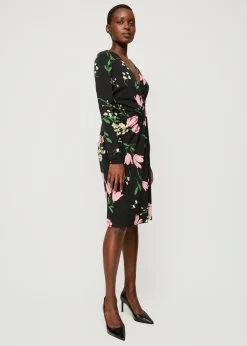 Vanilia Crepe Jurk Met Drapering<Vrouw Jurken