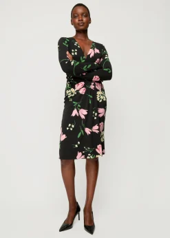 Vanilia Crepe Jurk Met Drapering<Vrouw Jurken