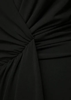 Vanilia Crepe Jurk Met Drapering<Vrouw Jurken