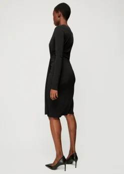 Vanilia Crepe Jurk Met Drapering<Vrouw Jurken