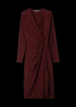 Vanilia Crepe Jurk Met Drapering<Vrouw Jurken