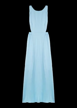 Vanilia Crinkle Satijnen Jurk Met Open Rug<Vrouw Jurken