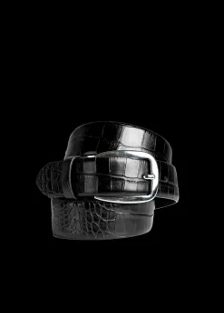 Vanilia Croco Riem Met Zilveren Gesp<Vrouw Accessoires