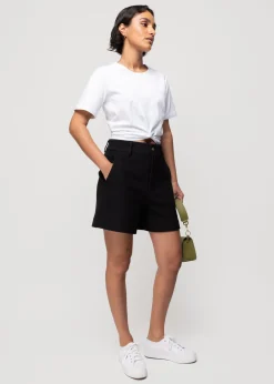 Vanilia Cropped Shirt Met Knoopdetail<Vrouw Basics
