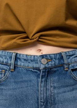 Vanilia Cropped Shirt Met Knoopdetail<Vrouw Tops