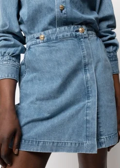 Vanilia Denim Mini Wikkelrok<Vrouw Two-Pieces