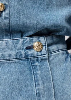 Vanilia Denim Mini Wikkelrok<Vrouw Two-Pieces