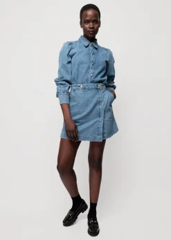 Vanilia Denim Mini Wikkelrok<Vrouw Two-Pieces