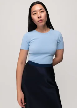 Vanilia Gebreide Top Met Korte Mouw<Vrouw Basics