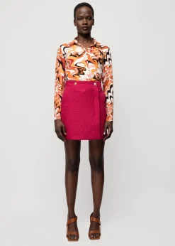 Vanilia Jacquard Wikkelrok<Vrouw Rokken