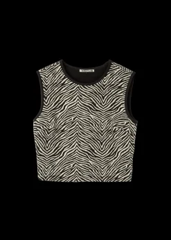 Vanilia Jacquard Zebra Top<Vrouw Tops
