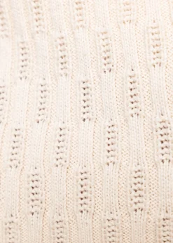 Vanilia Katoen Gebreide Top Met Col<Vrouw Tops