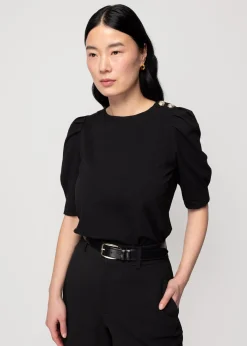 Vanilia Katoenen Top Met Pofmouw<Vrouw Tops