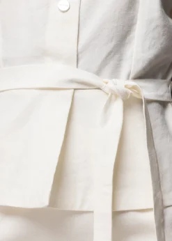 Vanilia Linnen Blouse Met Korte Mouw<Vrouw Two-Pieces