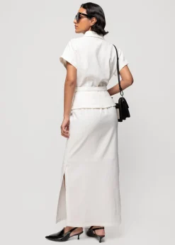 Vanilia Linnen Blouse Met Korte Mouw<Vrouw Two-Pieces