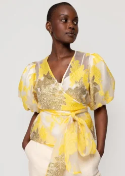 Vanilia Organza Wrap Top<Vrouw Tops