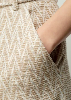 Vanilia Pantalon Met Zigzag Structuur<Vrouw Broeken