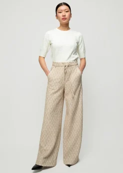 Vanilia Pantalon Met Zigzag Structuur<Vrouw Broeken