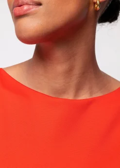 Vanilia Punto Midi Jurk Met Split<Vrouw Jurken