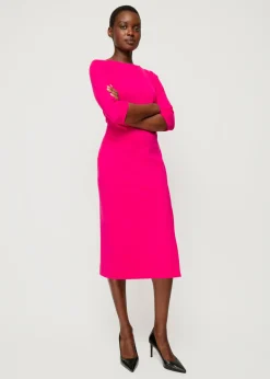 Vanilia Punto Midi Jurk Met Split<Vrouw Jurken