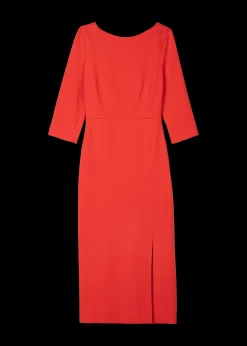 Vanilia Punto Midi Jurk Met Split<Vrouw Jurken