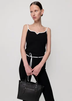 Vanilia Rib Top Met Hartvormige Hals<Vrouw Basics