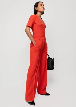 Vanilia Rib Top Met V-Hals<Vrouw Tops