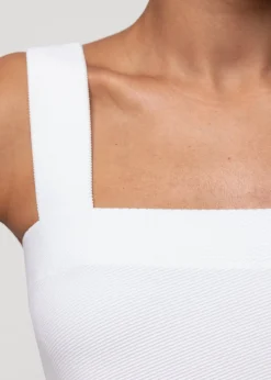 Vanilia Rib Top Met Vierkante Hals<Vrouw Basics