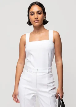 Vanilia Rib Top Met Vierkante Hals<Vrouw Basics