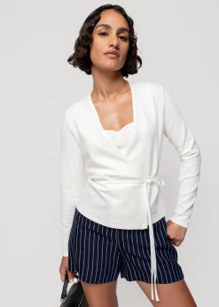 Vanilia Rib Wikkeltop<Vrouw Basics