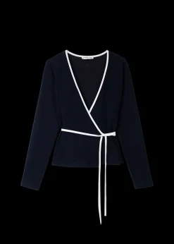 Vanilia Rib Wikkeltop<Vrouw Tops