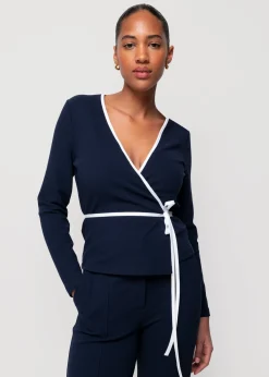 Vanilia Rib Wikkeltop<Vrouw Tops