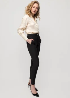 Vanilia Struc Broek Skinny Fit<Vrouw Basics