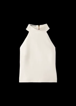 Vanilia Struc Haltertop<Vrouw Basics