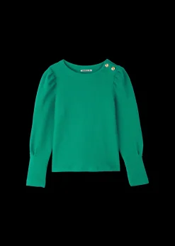 Vanilia Struc Top Met Gouden Knopen<Vrouw Tops