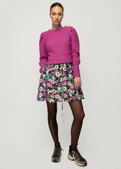 Vanilia Struc Top Met Gouden Knopen<Vrouw Tops