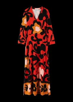 Vanilia Tricot Midi Jurk Met Bloemenprint<Vrouw Jurken