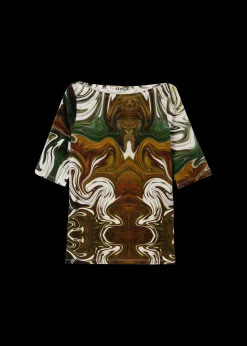 Vanilia Tricot Swirl Top Met Boothals<Vrouw Two-Pieces