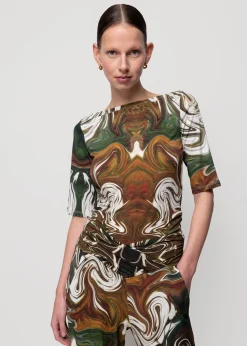 Vanilia Tricot Swirl Top Met Boothals<Vrouw Two-Pieces