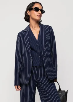 Vanilia Viscose Colbert Pin Stripe<Vrouw Colberts & Gilets