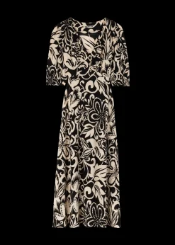 Vanilia Viscose Maxi Jurk Met Bloemenprint<Vrouw Jurken