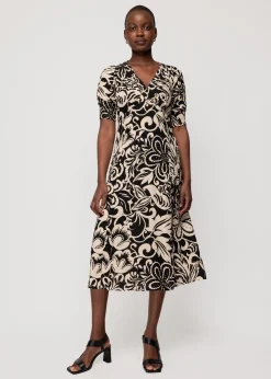 Vanilia Viscose Maxi Jurk Met Bloemenprint<Vrouw Jurken
