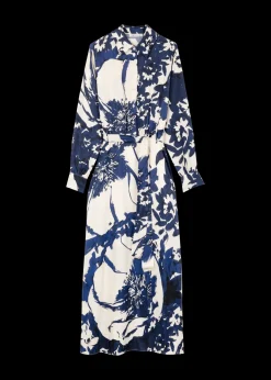 Vanilia Viscose Maxi-Jurk Met Bloemen<Vrouw Jurken