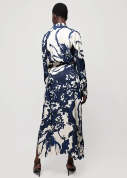 Vanilia Viscose Maxi-Jurk Met Bloemen<Vrouw Jurken