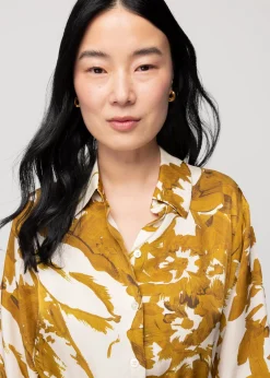 Vanilia Viscose Maxi-Jurk Met Bloemen<Vrouw Jurken