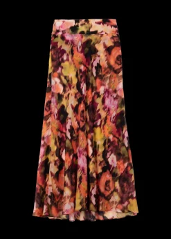 Vanilia Viscose Midi Rok Met Print<Vrouw Rokken