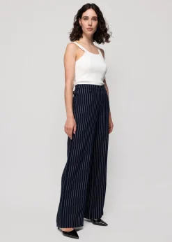 Vanilia Viscose Pantalon Pin Stripe<Vrouw Broeken
