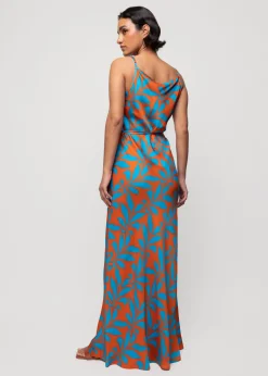 Vanilia Viscose Slip Dress Met Tropic Print<Vrouw Jurken