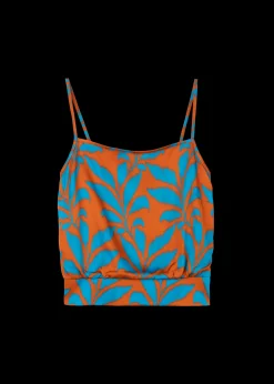 Vanilia Viscose Top Met Tropic Print<Vrouw Tops